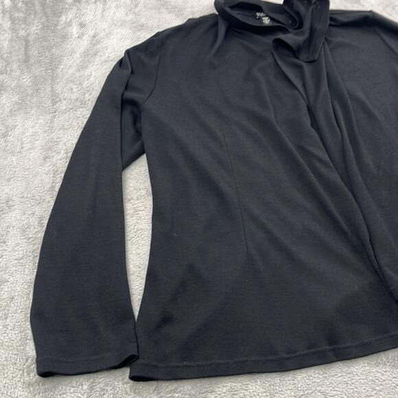 Eileen Fisher XL 100% Wool Black Open Drape Cardigan Sweater - Picture 13 of 16